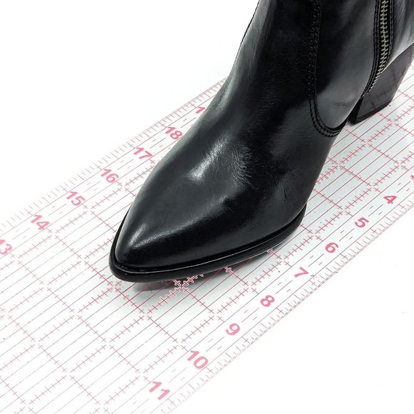 Frye Women Jennifer Bootie Black Leather Western Cowboy Ankle Boots size 8.5 - Picture 7 of 12